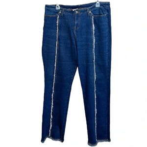 VINTAGE 90s Watch LA Denim Blue Jeans Y2K Pinstripe Size Jrs 19/20 70s style USA